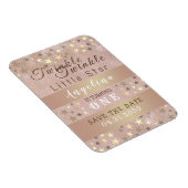 Twinkle Star 1e Verjaardag Save the Date Magneet (Rechterzijde)