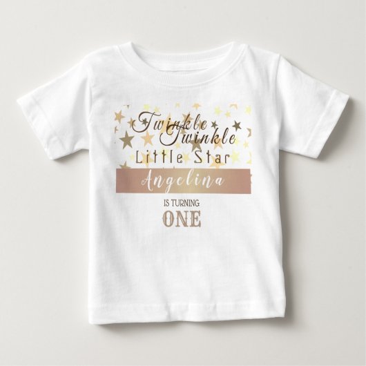 Twinkle Star 1st Birthday Baby Girl (Voorkant)