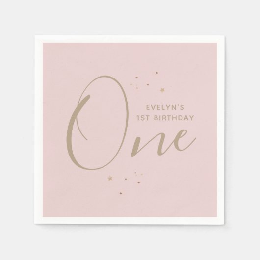 Twinkle Star 1st Birthday Servet (Voorkant)