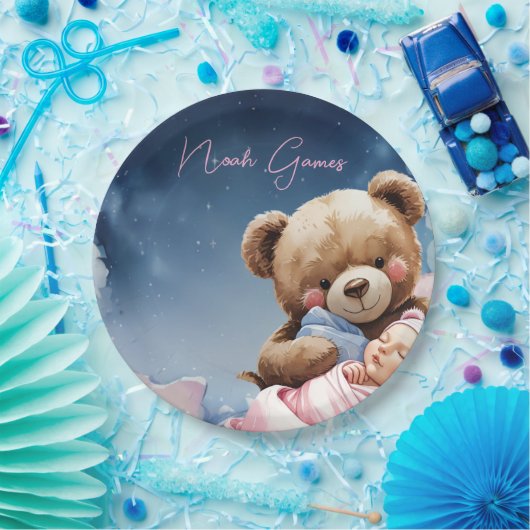 Twinkle Star Baby Boy Paper Plate Papieren Bordje (Feest)