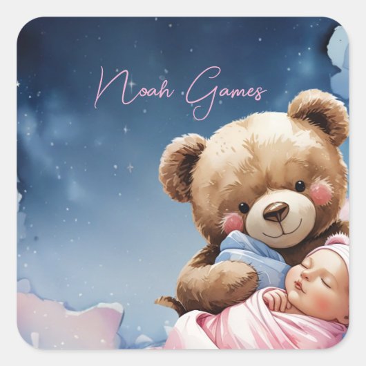 Twinkle Star Baby Boy Sticker  (Voorkant)