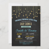 Twinkle Star Baby shower Invitation Kaart (Voorkant)