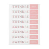 Twinkle Star Baby shower Return Address Label (Vel)