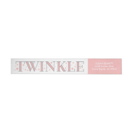 Twinkle Star Baby shower Return Address Label