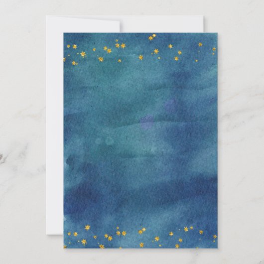 Twinkle Star Baby Sprinkle Uitnodiging (Achterkant)