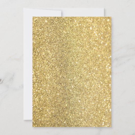 Twinkle Star Black, Gold Glitter, Beer Baby shower Kaart (Achterkant)