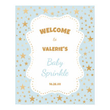 Twinkle Star blue baby shower welkomstteken