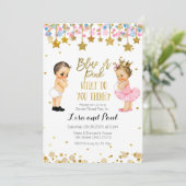 Twinkle Star Blue of Pink Gender onthullen Kaart (Staand voorkant)