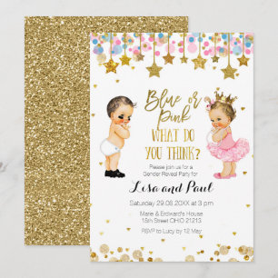 Twinkle Star Blue of Pink Gender onthullen Kaart