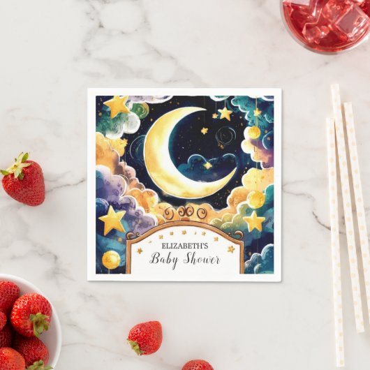 Twinkle Star Boho Celestial Baby shower Servet (Insitu)