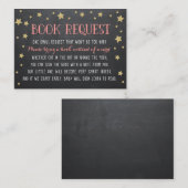 Twinkle Star Book Request, roze, kinderrijmpje Informatiekaartje (Voorkant / Achterkant)