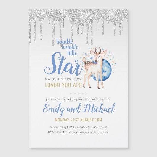 TWINKLE Star Drip Glitter Woodland Deer COUPLES (Voorkant)