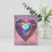 Twinkle Star Heart Feestdagenkaart (Staand voorkant)