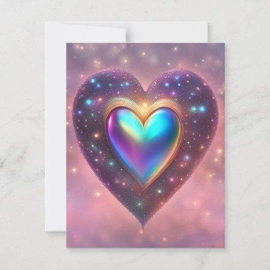 Twinkle Star Heart Feestdagenkaart (Voorkant)