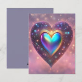 Twinkle Star Heart Feestdagenkaart (Voorkant / Achterkant)