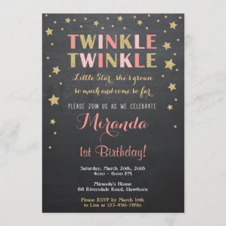 Twinkle Star Invitation / Twinkle Twinkle Invite Kaart