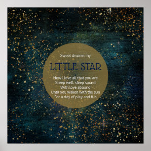 Twinkle Star Night Sky Poem Poster Nursery Decor