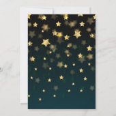 Twinkle Star Zwart, Goud, Beer Baby Shower Kaart (Achterkant)