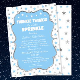 Twinkle Stars Baby Sprinkle Boy Uitnodigingen
