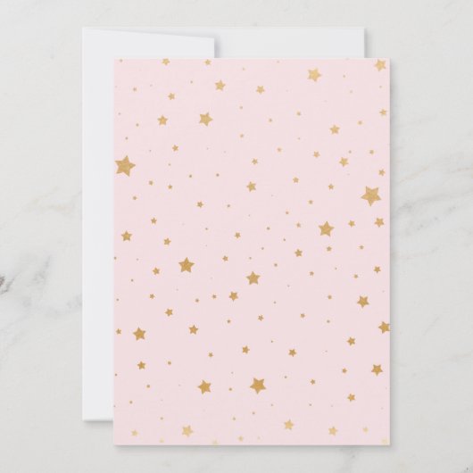 Twinkle Stars Baby Sprinkle-uitnodiging Kaart (Achterkant)