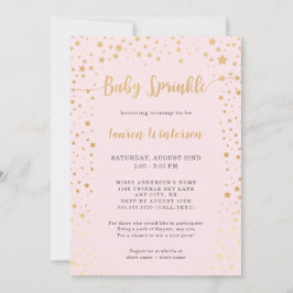 Twinkle Stars Baby Sprinkle-uitnodiging Kaart