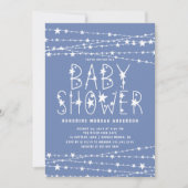 Twinkle Stars Boy Baby shower Kaart (Voorkant)