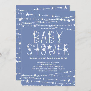 Twinkle Stars Boy Baby shower Kaart