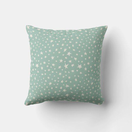 Twinkle Stars dusty teal and cream Kussen (Achterkant)