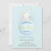 Twinkle Stars Elephant Stars, Blue Stippen Baby sh Kaart (Voorkant)