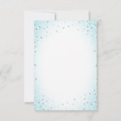 Twinkle Stars en Cross Blue Baby Boy Baptism RSVP Kaart (Achterkant)