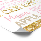 Twinkle Stars First Birthday Milestone Birth Stats Poster (Hoek)