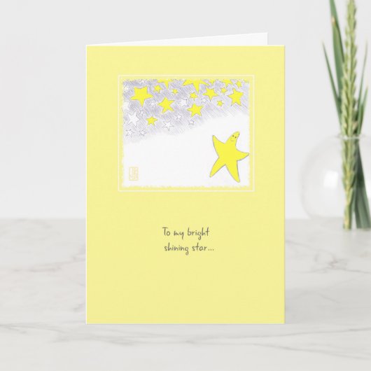 Twinkle Stars Gefeliciteerd Groet Kaart (Voorkant)