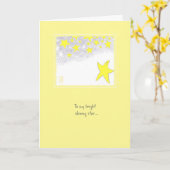 Twinkle Stars Gefeliciteerd Groet Kaart (Gele Bloem)