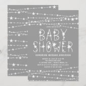 Twinkle Stars Geslacht Neutraal Baby shower Kaart (Voorkant / Achterkant)