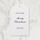 Twinkle Stars Gold Pattern Kerstmis Cadeaulabels (Achterkant)