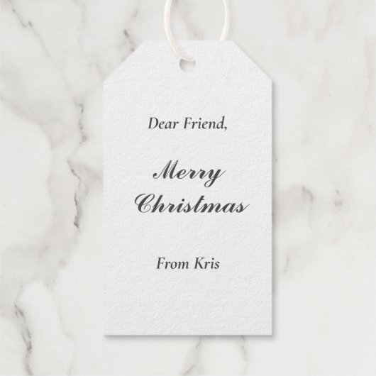 Twinkle Stars Gold Pattern Kerstmis Cadeaulabels (Achterkant)