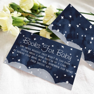 Twinkle Stars Navy Blue Book Request Enclosure Car Informatiekaartje