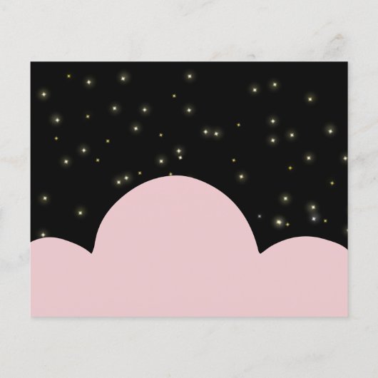 Twinkle Stars Shining | Baby shower Zwarte begroti (Achterkant)