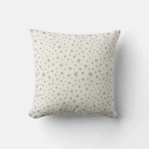 Twinkle Stars stoffig turquoise en crème Kussen