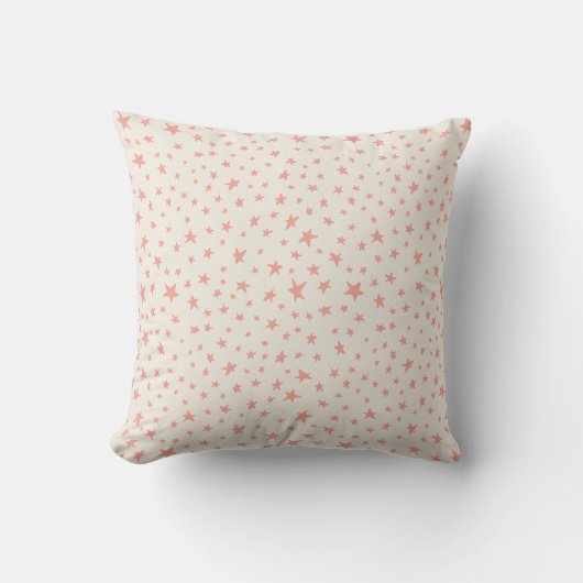 Twinkle Stars terracotta pink and cream Kussen (Voorkant)