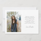 Twinkle Stars Witte Grad Multi Foto Bedankt Aankondiging (Achterkant)