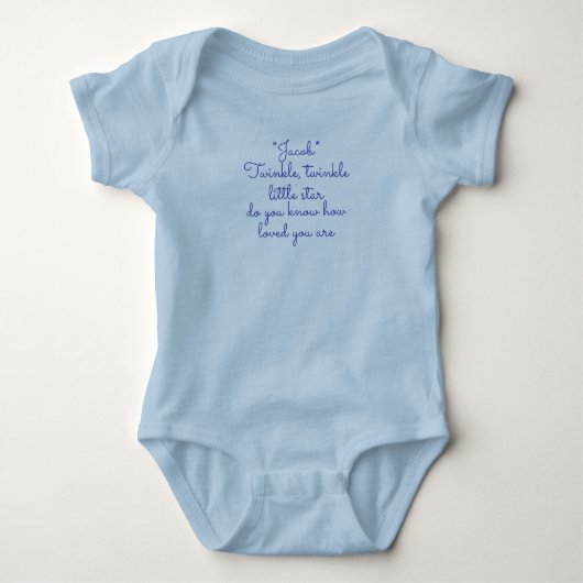 Twinkle ster baby bodypakje met monogram romper (Voorkant)