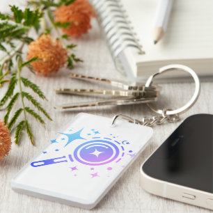 Twinkle-sterren, baken van het grenzeloze digitale sleutelhanger