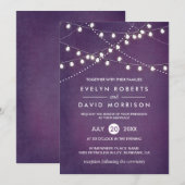Twinkle String Lights donker Paars buitenhuwelijk Kaart (Voorkant / Achterkant)