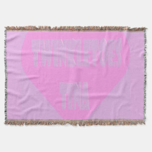 Twinkle tenen Tina roze en mauve pastels hart Deken