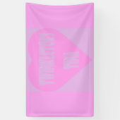 Twinkle tenen Tina roze en mauve pastels hart Spandoek (Verticaal)