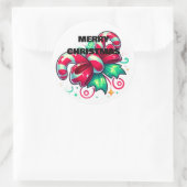 Twinkle Tied: Candy Cane Cheer Ronde Sticker (Tas)
