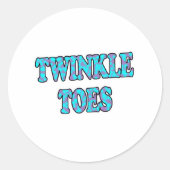 Twinkle Toes Ronde Sticker (Voorkant)
