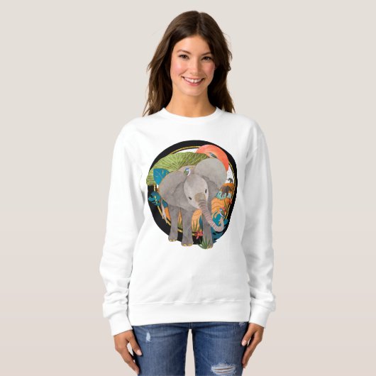 TWINKLE-TOES SAFARI-shirten MET EEN WITTE HOOGTE Trui (Voorkant volledig)