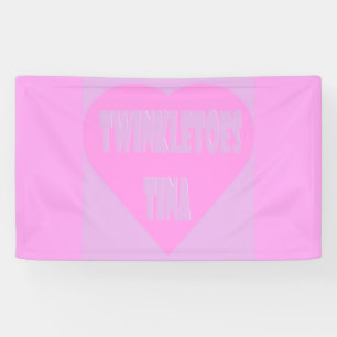 Twinkle toes Tina roze en mauve pastels Spandoek